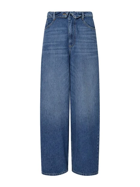 JEANS PALAZZO CON STRINGHE DONNA BLU