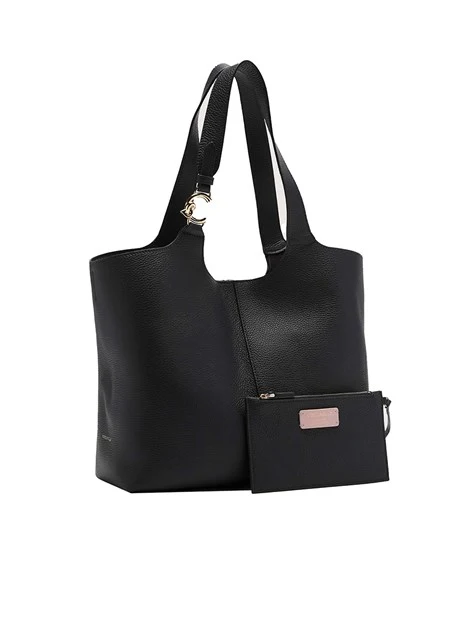 BORSA A SPALLA C-EASY LARGE E1SHA110101 DONNA NERO