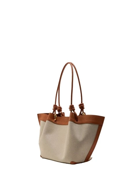 BORSA A SPALLA FINN E1U06110201 DONNA AVORIO/NERO