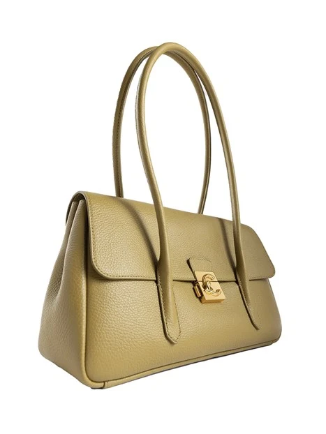 BORSA A SPALLA C-ME LOCK E1U4K120301 DONNA MARRONE