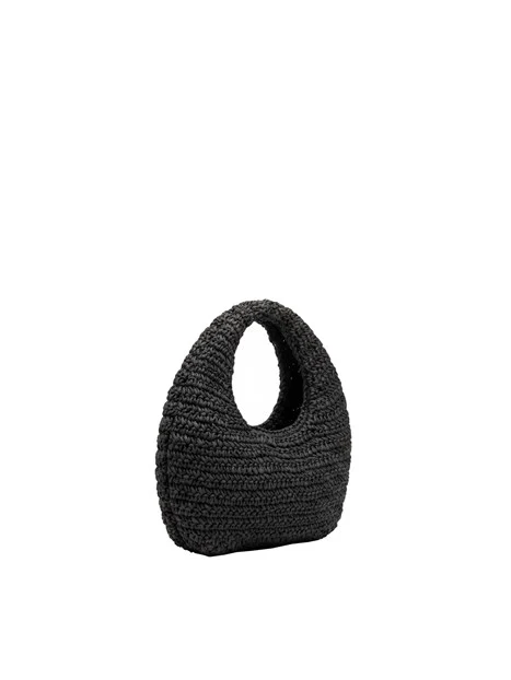 BORSA A MANO REDONDO DONNA NERO