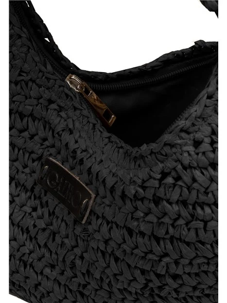 BORSA A MANO REDONDO DONNA NERO
