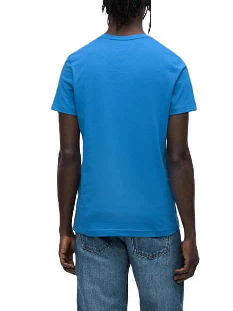T-SHIRT MANICA CORTA CON RICAMO FRONTALE UOMO BLU