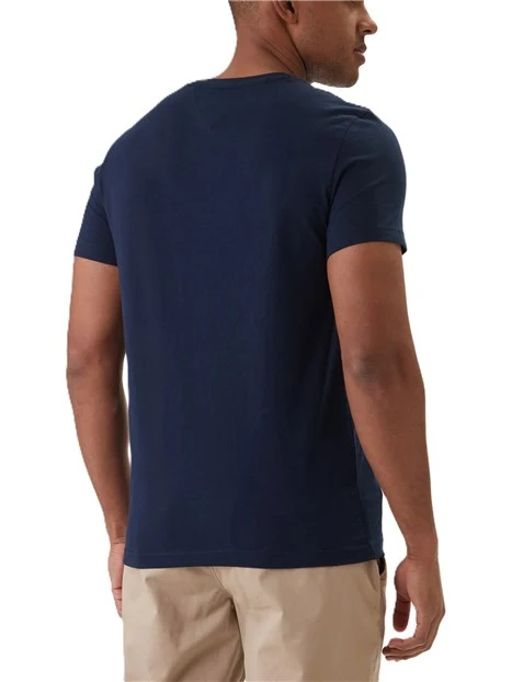 T-SHIRT MANICA CORTA CON RICAMO FRONTALE UOMO BLU SCURO