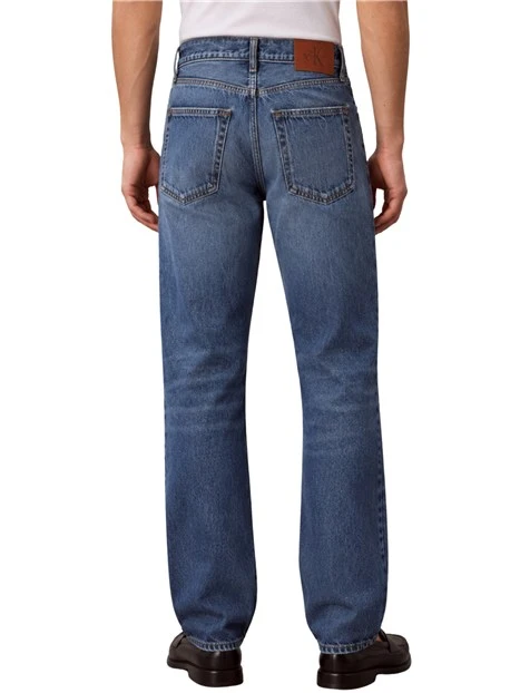 JEANS REGULAR CINQUE TASCHE CON EFFETTO VISSUTO UOMO BLU
