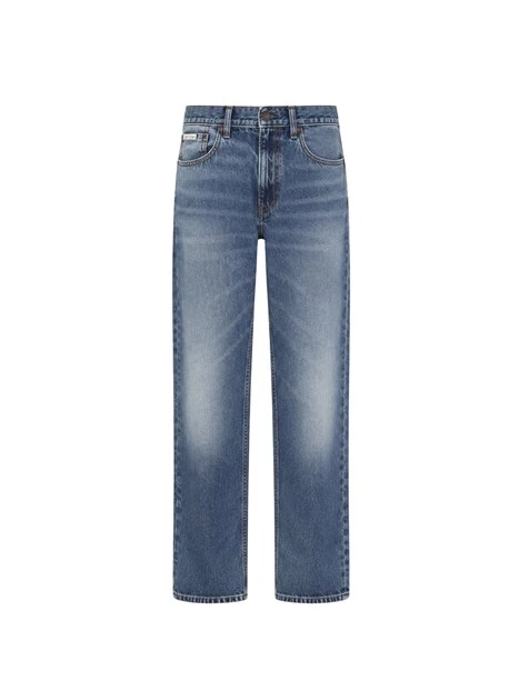 JEANS REGULAR CINQUE TASCHE CON EFFETTO VISSUTO UOMO BLU