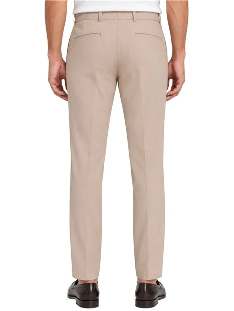 PANTALONI CHINO IN LINO UOMO BEIGE