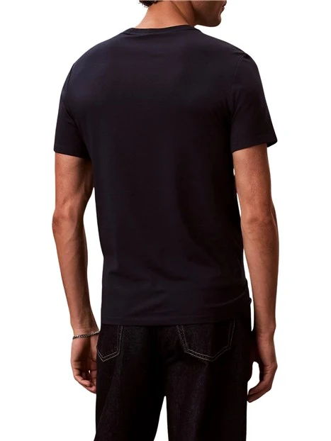 T-SHIRT MANICHE CORTE GIROCOLLO SLIM UOMO BLU