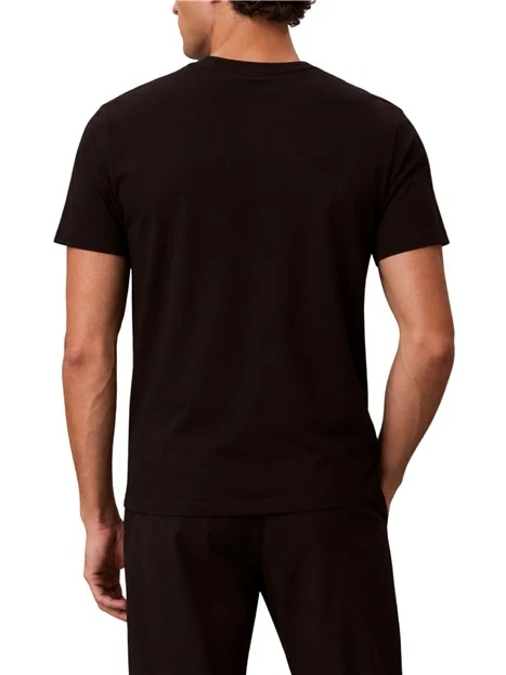 T-SHIRT MANICHE CORTE GIROCOLLO SLIM UOMO NERO