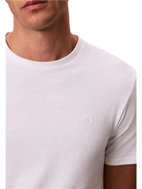 T-SHIRT MANICHE CORTE GIROCOLLO SLIM UOMO BIANCO