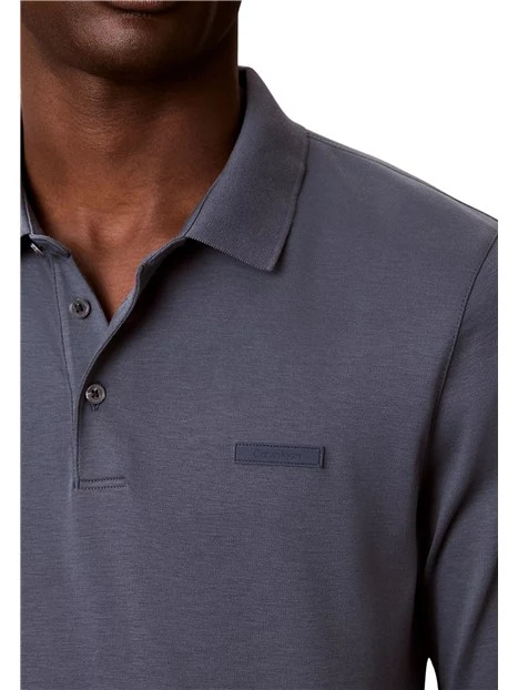 POLO MANICA LUNGA SLIM UOMO BLU