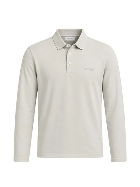 POLO MANICA LUNGA SLIM UOMO GRIGIO