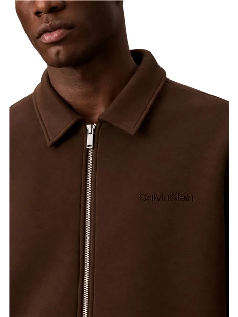 GIACCA CON ZIP E COLLETTO UOMO MARRONE