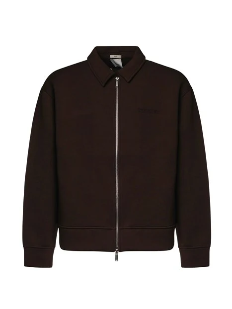 GIACCA CON ZIP E COLLETTO UOMO MARRONE