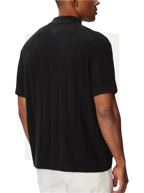 CAMICIA MANICA CORTA REGULAR FIT UOMO NERO