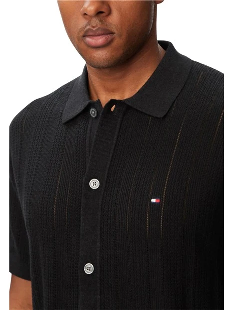 CAMICIA MANICA CORTA REGULAR FIT UOMO NERO