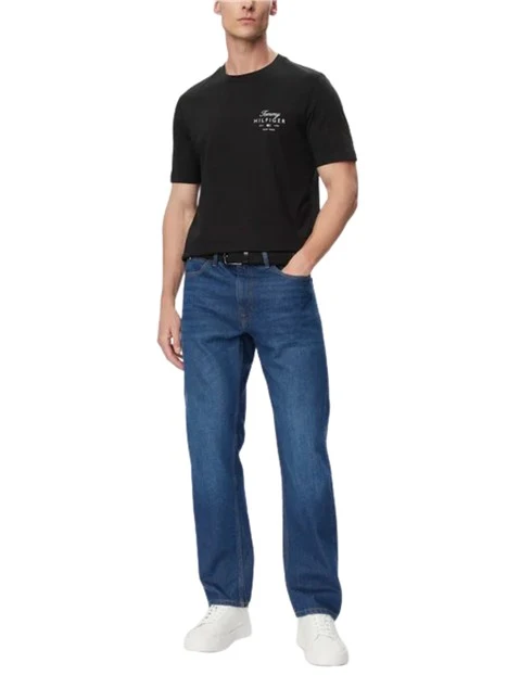 T-SHIRT MANICHE CORTE GIROCOLLO UOMO NERO