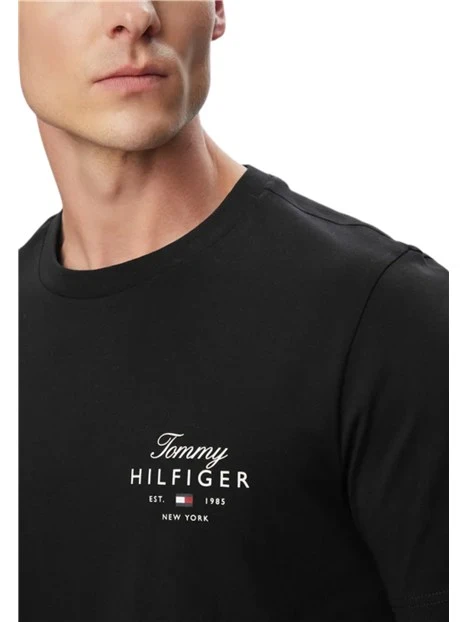 T-SHIRT MANICHE CORTE GIROCOLLO UOMO NERO