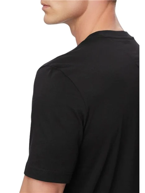 T-SHIRT MANICHE CORTE GIROCOLLO UOMO NERO