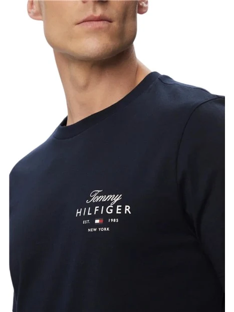 T-SHIRT MANICHE CORTE GIROCOLLO UOMO BLU
