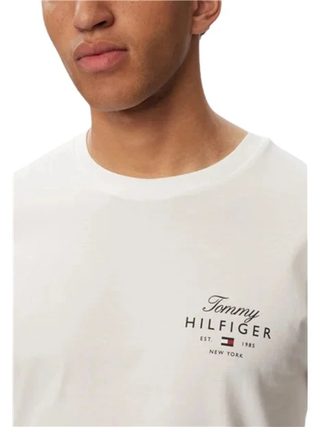 T-SHIRT MANICA CORTA CON LOGO A BLOCCO UOMO BIANCO