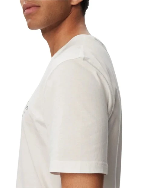 T-SHIRT MANICA CORTA CON LOGO A BLOCCO UOMO BIANCO