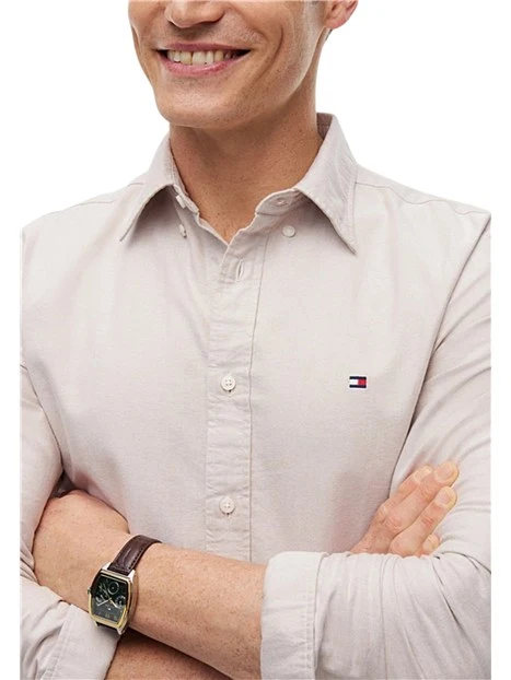 CAMICIA CASUAL BUTTON DOWN UOMO BEIGE