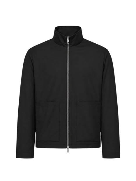 GIACCO COLLO ALTO CON ZIP UOMO NERO