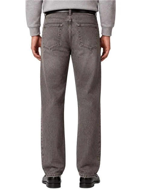 JEANS REGULAR AFFUSOLATI UOMO GRIGIO
