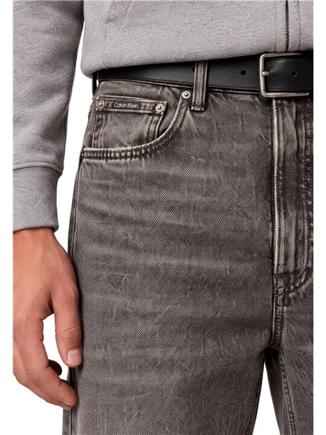 JEANS REGULAR AFFUSOLATI UOMO GRIGIO