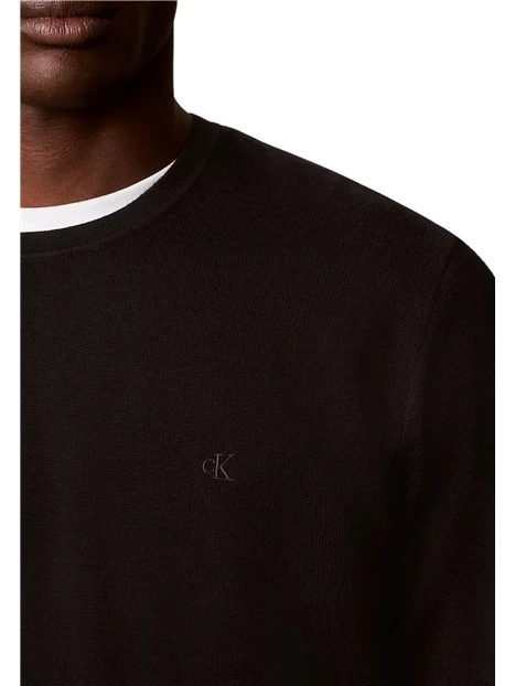 MAGLIA GIROCOLLO LV04LB305G IN PURA LANA MERINO UOMO NERO