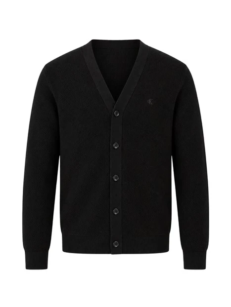 CARDIGAN CON SCOLLO A V UOMO NERO