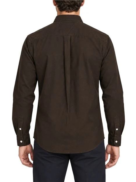 CAMICIA CASUAL OXFORD UOMO MARRONE
