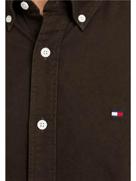 CAMICIA CASUAL OXFORD UOMO MARRONE