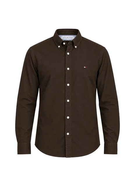 CAMICIA CASUAL OXFORD UOMO MARRONE