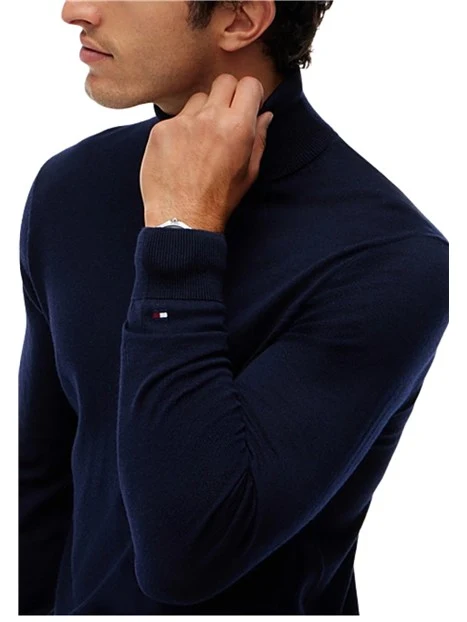 MAGLIA DOLCEVITA IN LANA UOMO BLU SCURO