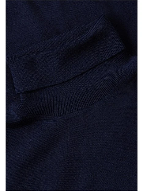MAGLIA DOLCEVITA IN LANA UOMO BLU SCURO