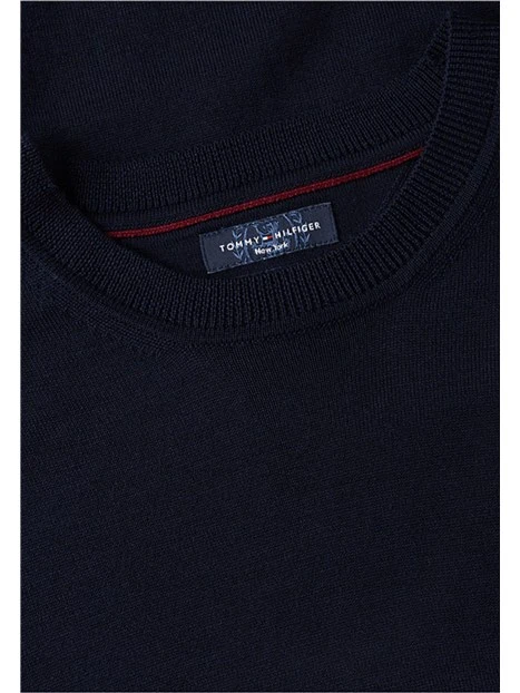 MAGLIA GIROCOLLO IN LANA UOMO BLU SCURO
