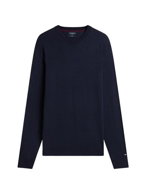 MAGLIA GIROCOLLO IN LANA UOMO BLU SCURO