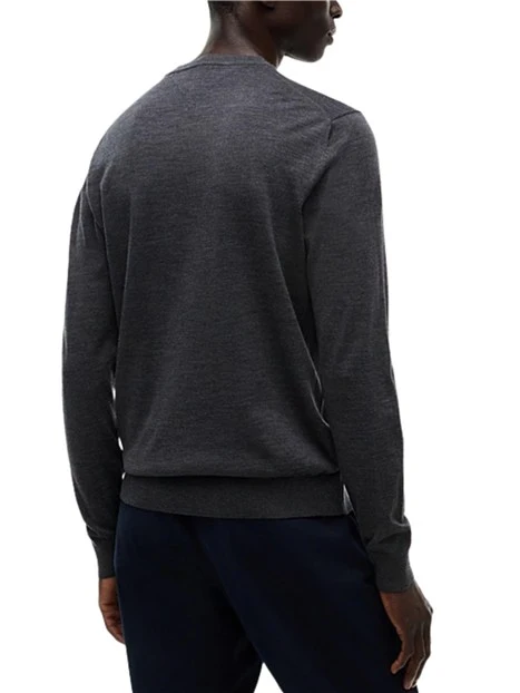 MAGLIA GIROCOLLO IN LANA UOMO GRIGIO SCURO