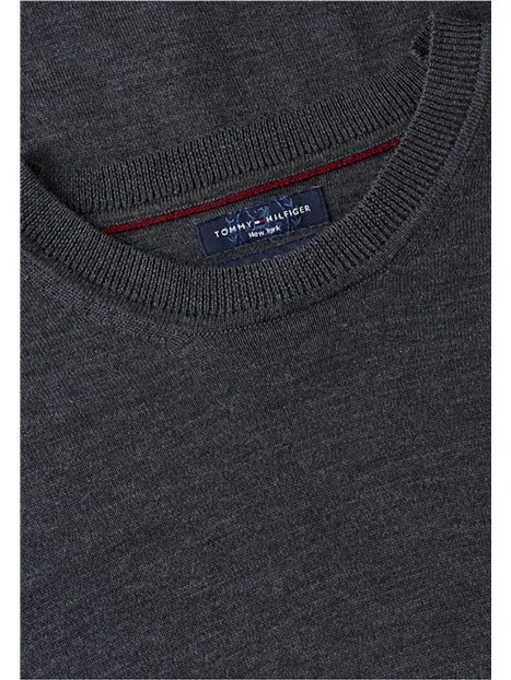 MAGLIA GIROCOLLO IN LANA UOMO GRIGIO SCURO