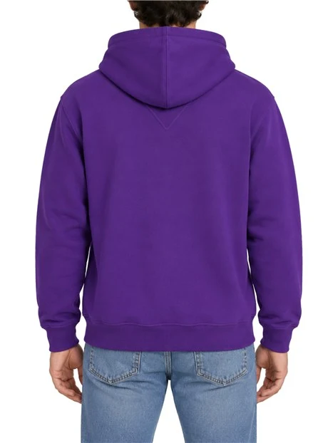 FELPA CON CAPPUCCIO UOMO VIOLA