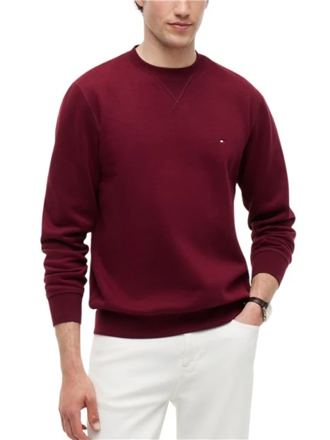 FELPA GIROCOLLO CON MINI LOGO UOMO BORDEAUX