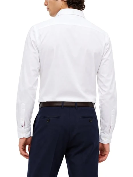 CAMICIA ELEGANTE SLIM FIT IN JERSEY UOMO BIANCO