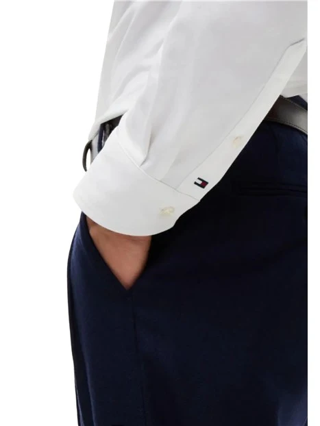 CAMICIA ELEGANTE SLIM FIT IN JERSEY UOMO BIANCO