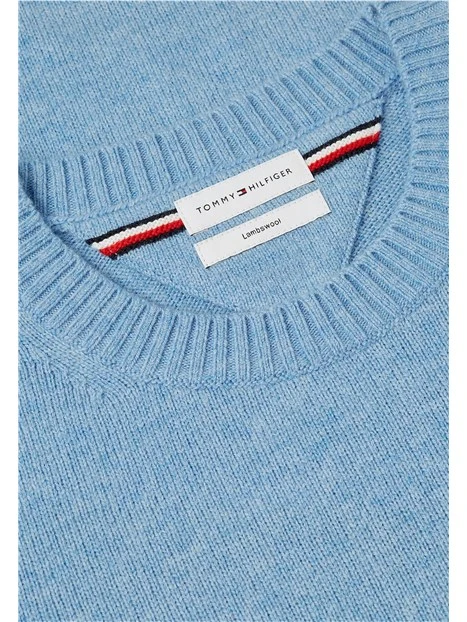 MAGLIA GIROCOLLO IN LANA UOMO AZZURRO