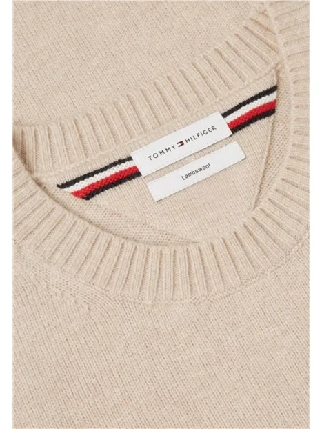 MAGLIA GIROCOLLO IN LANA UOMO BEIGE