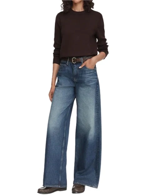 JEANS PALAZZO A GAMBA AMPIA DONNA BLU