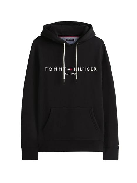 FELPA CON CAPPUCCIO E LOGO UOMO NERO