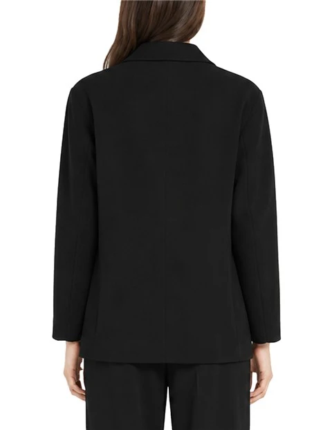 GIACCA DOPPIOPETTO IN MAGLIA DONNA NERO
